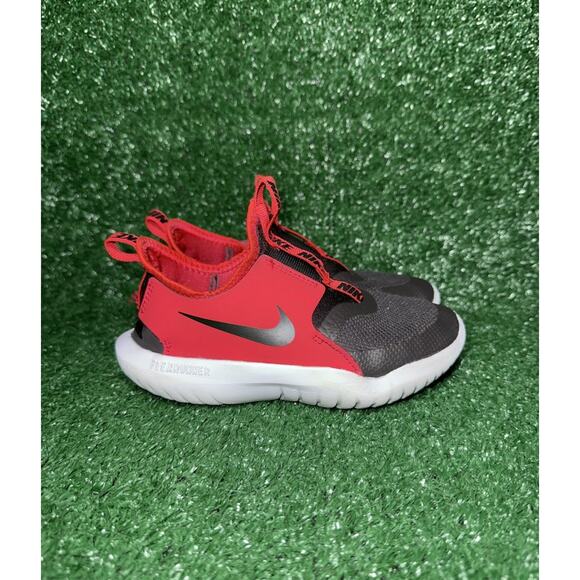 Nike Flex Runner 2 Slip On Toddler Size 12C Red Comfy Sneakers Walking Shoes - Picture 1 of 9